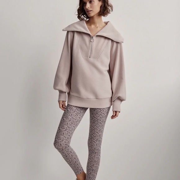 Varley Taupe Half Zip Pullover - Picture 2 of 3